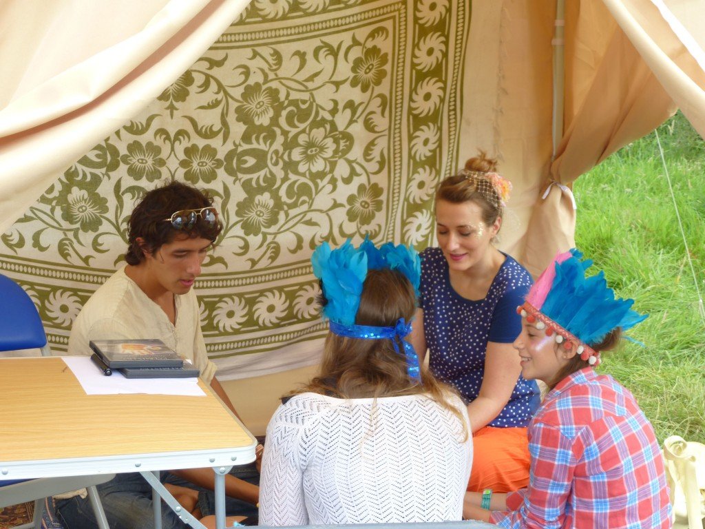 A festival group reading